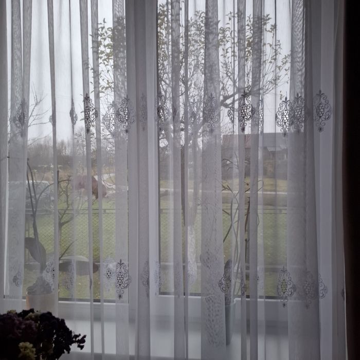 Тюль біла 2 шт ширина по 5 м, висота 2,64