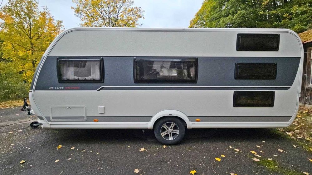 Hobby 545 KMFE de Luxe Edition/łóżko piętrowe trzyosobowe/klima/mover