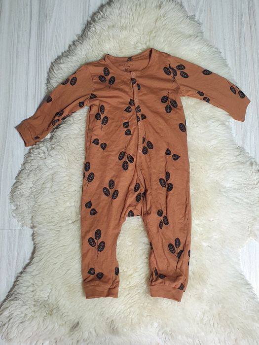 Pajacyk na 86 cm Brązowy Unisex 100 % Bawelna