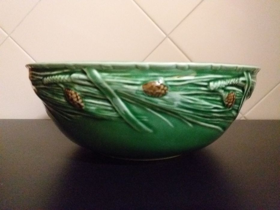 NOVO Saladeira tigela cerâmica Bordalo Pinheiro,23cm EM MÃO,VEJA ZONAS