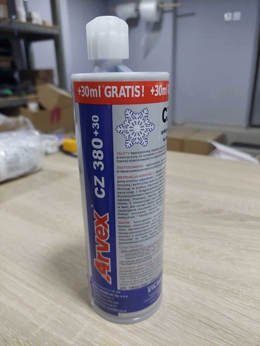 Kotwa chemiczna ZIMOWA Arvex 12szt 410ml mieszalniki