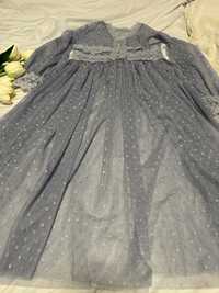 Сукня лавандова з комбінацією під сукню, розмір xs, стан ідеальний
