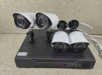 Набір камер відеоспостереження 4 камери +відео реєстратор пластикові