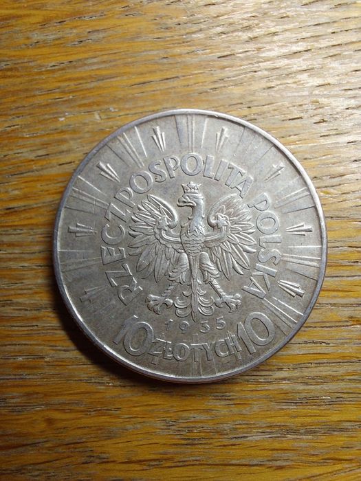 Srebrna moneta 10zł Józef Piłsudski 1935r
