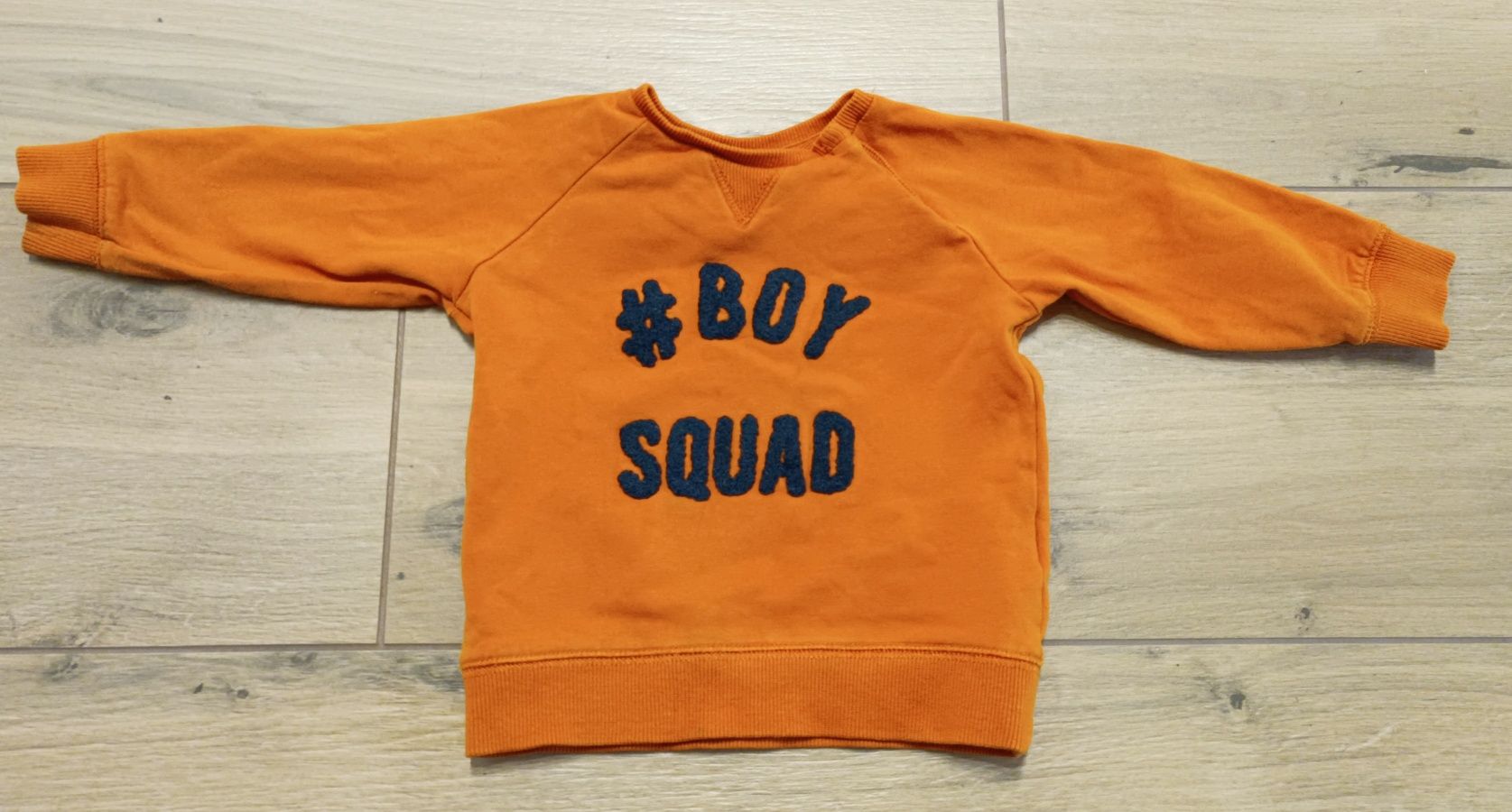 Name it 74 80 bluza dresowa dla chłopca pomarańczowa z napisem #Boy