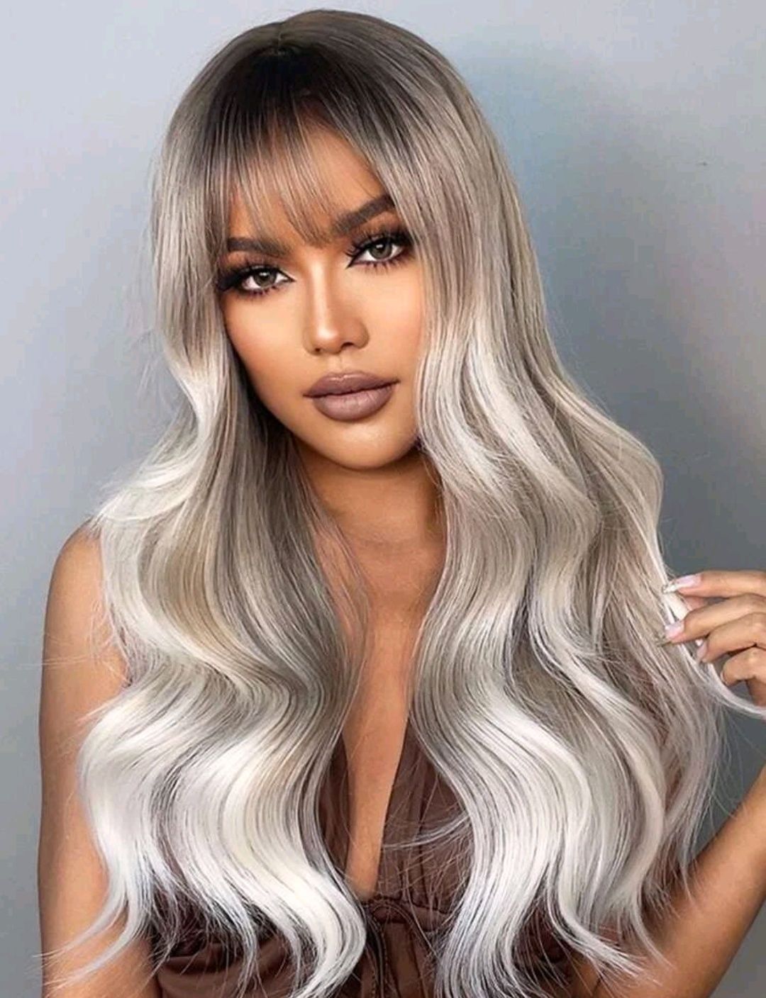 Peruka blond ombre z platyna