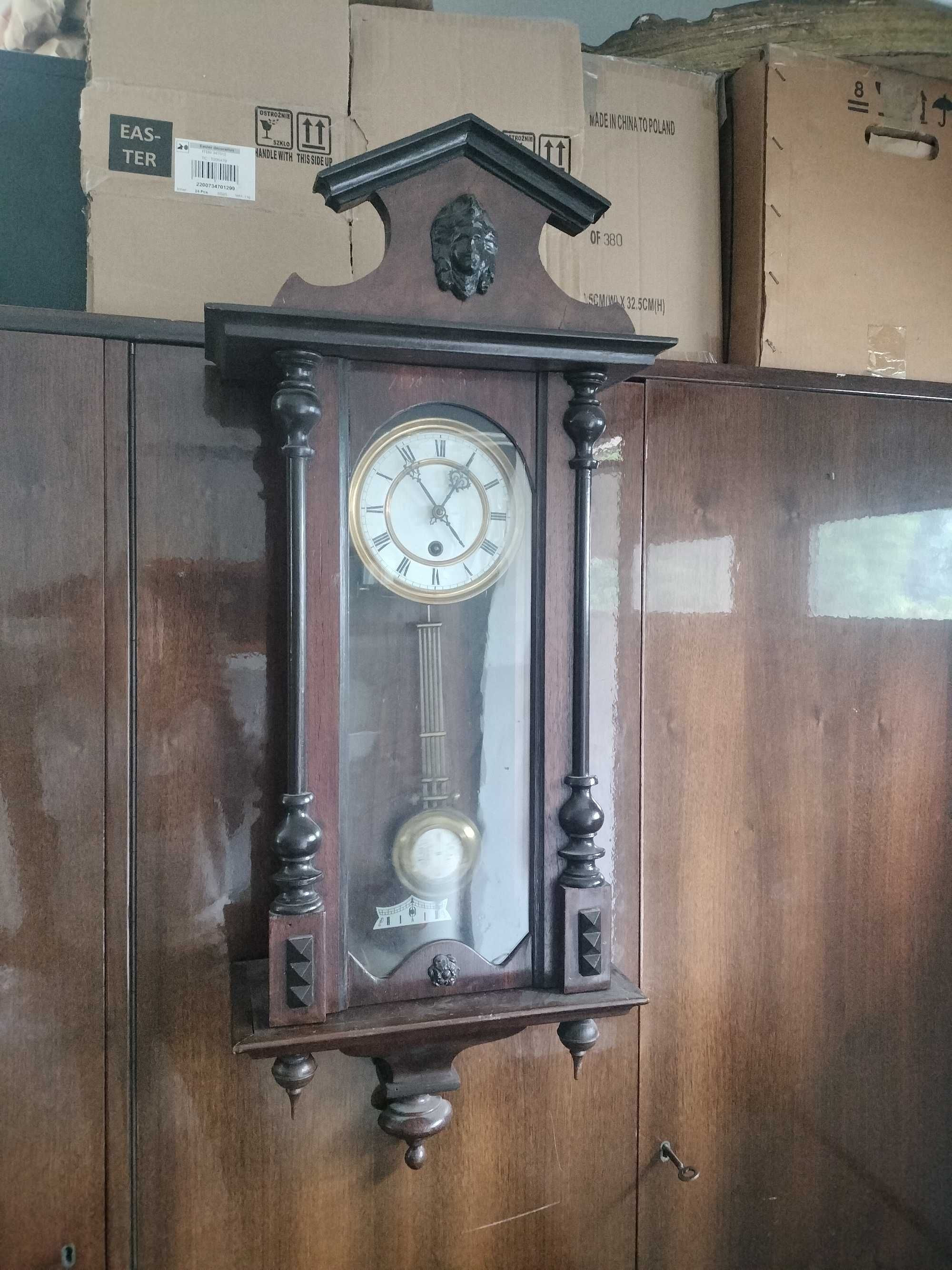 Gustav Becker stary drewniany zegar wiszący nr 6