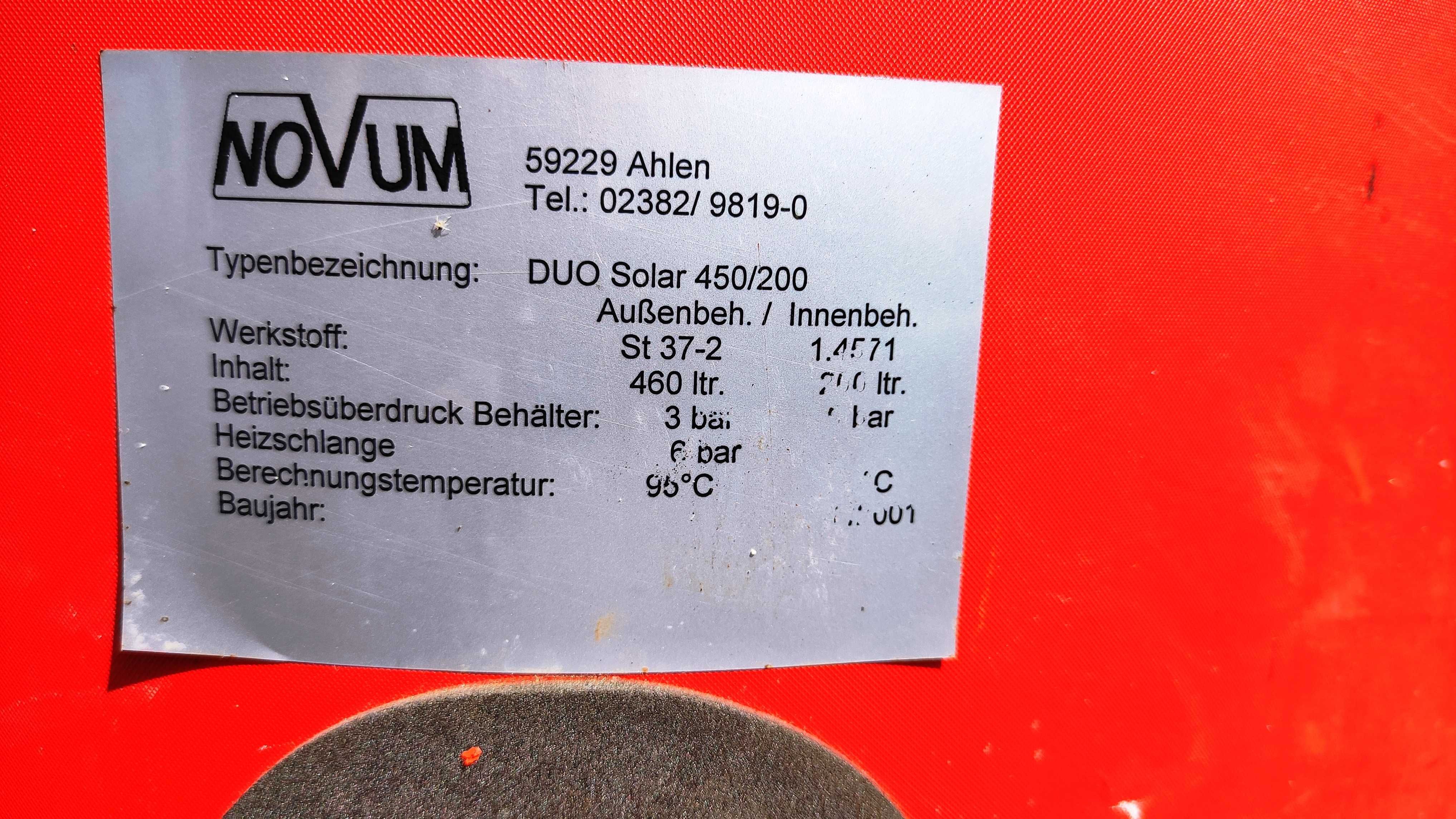 Bufor kombinowany 650 / 800 L bojler CWU nierdzewka wężownica NOVUM