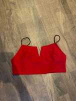 Shein top czerwony nowy bez metki