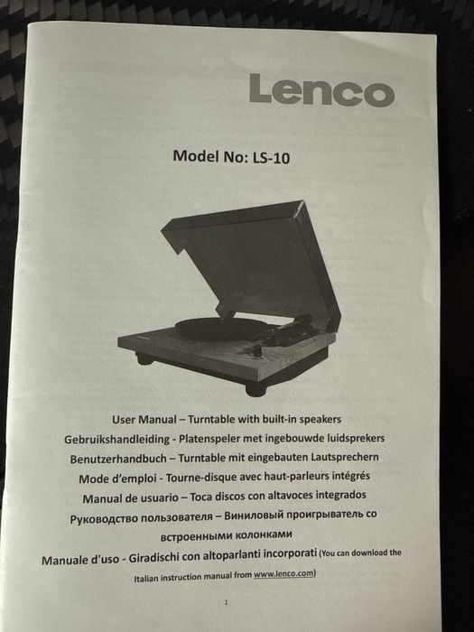Gramofon Lenco LS-10 — dobry stan + Adapter RCA —> 3,5 mm