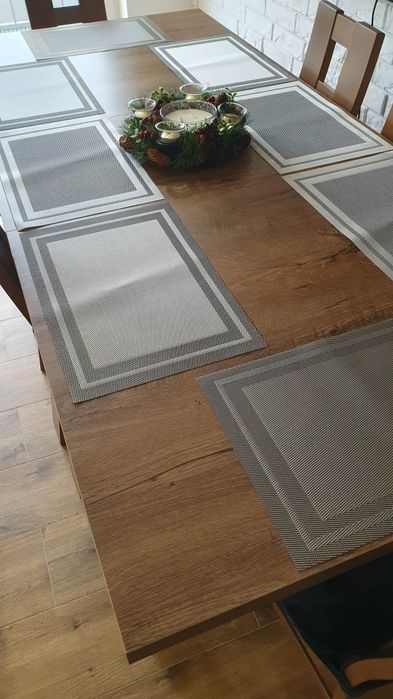 Podkładki dwustronne na stół zestaw komplet 8 sztuk rozmiar 30x45 cm!