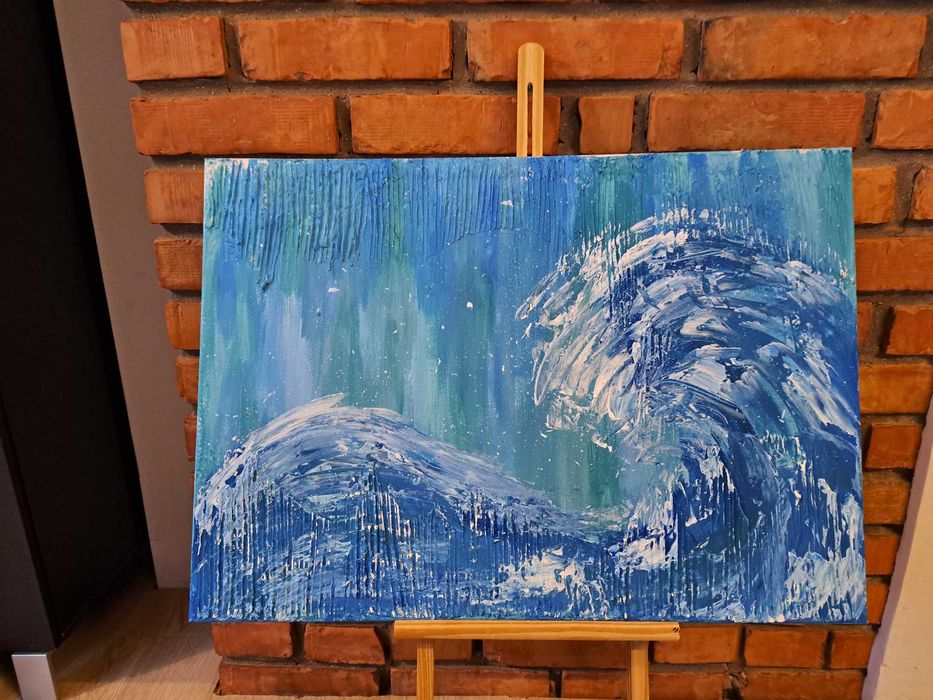 Obraz na płótnie ręcznie malowany-energia Oceanu