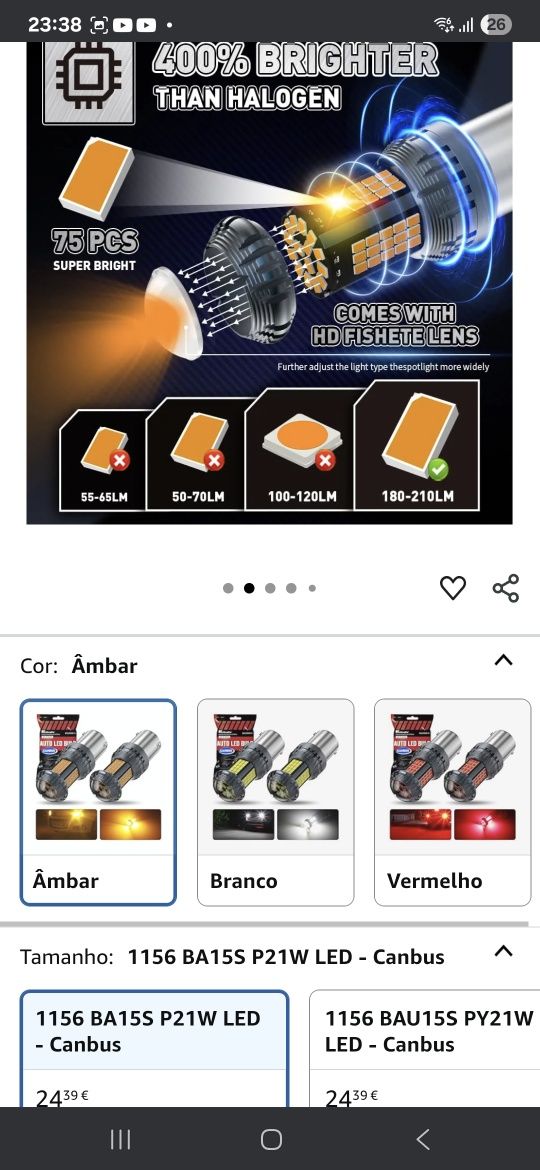 Luzes LED automóvel NOVAS