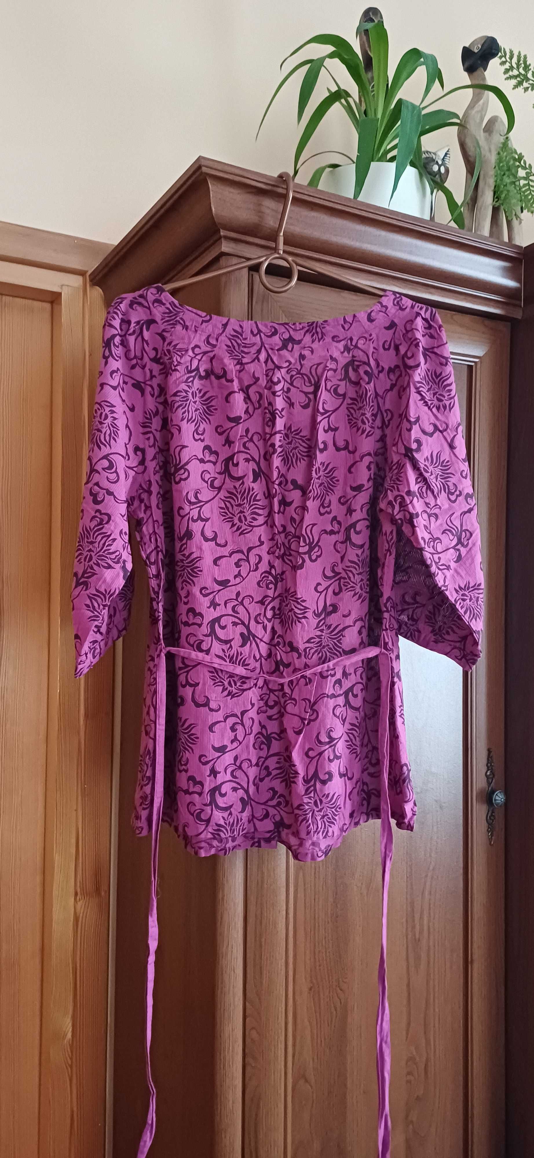 Różowa bawełniana bluzka H&M r. 48