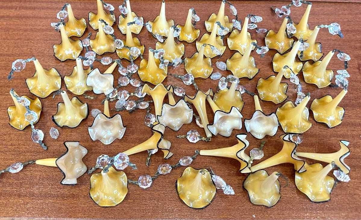 Pingentes antigos, em cristal para candeeiros lustres