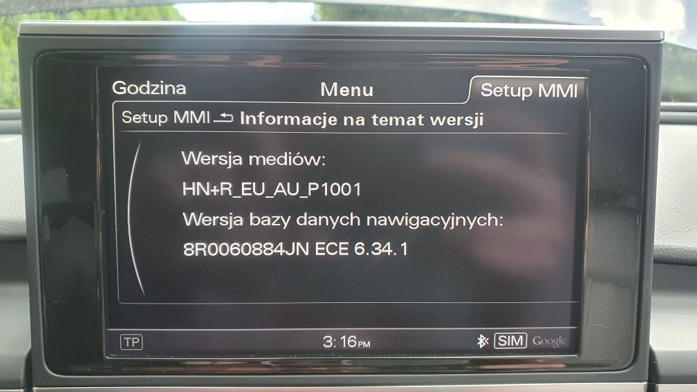 Audi MMI 3g / 3g+ PL MENU Język Polski Mapy Konwersja USA>EU