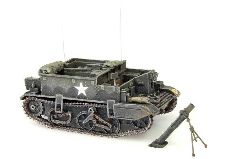 model diecast H0 1:87 transporter Universal Carrier z moździerzem