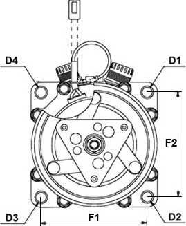 Kompresor klimatyzacji 240341 Case, New Holland, Deutz. Ford