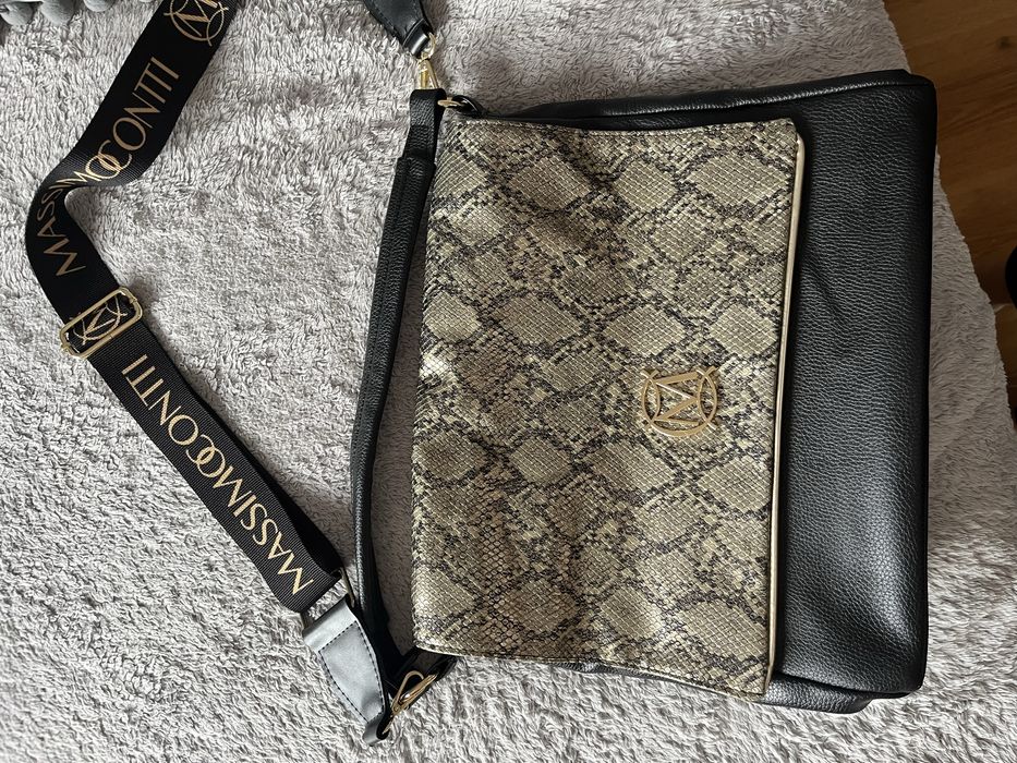 Czarno zlota torebka