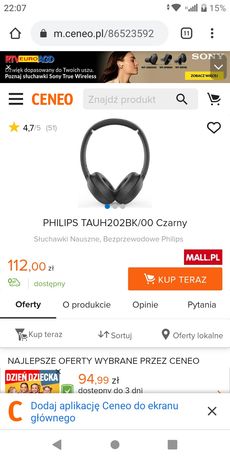 Słuchawki Bluetooth Philips