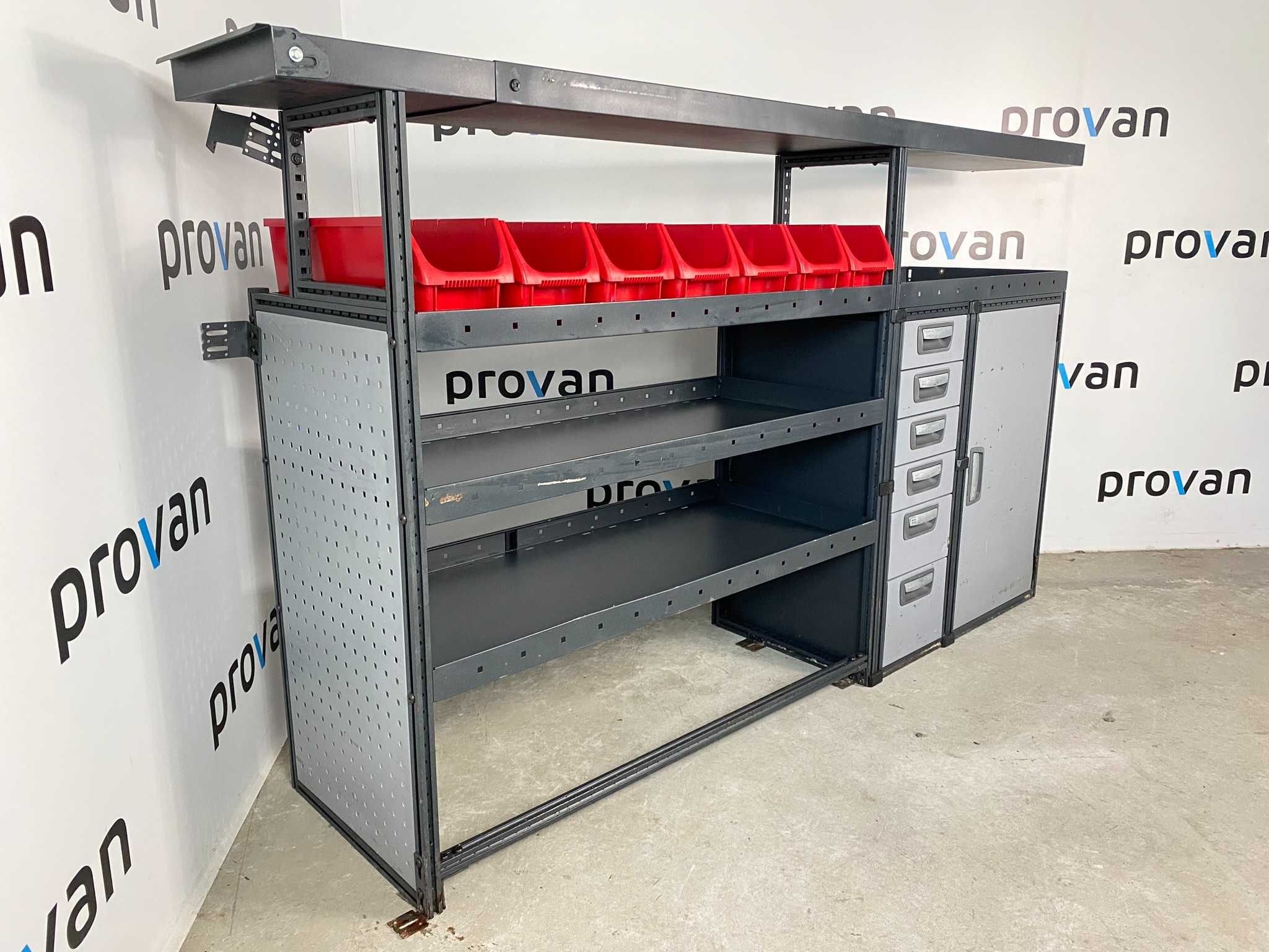 ZABUDOWA WARSZTATOWA serwisowa MODUL SYSTEM półki pojemniki szuflady
