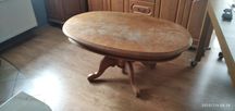 Stara mocna Ława rozsuwana  dębowa W. 133 x 83 x 60. 200 x