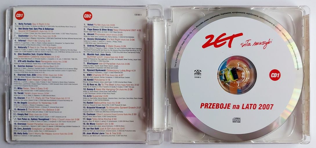 Zet Przeboje Na Lato Siła Muzyki 2CD 2007r Ian Van Dahl Mika Goya Zero