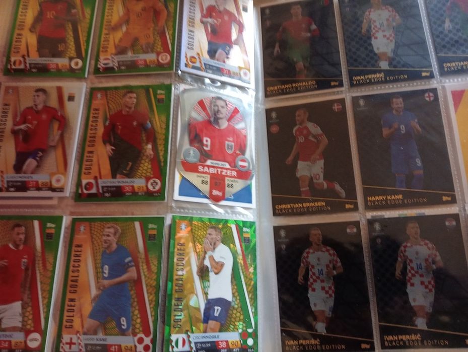 Cartas de coleção Topps.