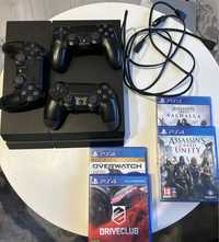 Ps4 500gb + 3 pady + gry