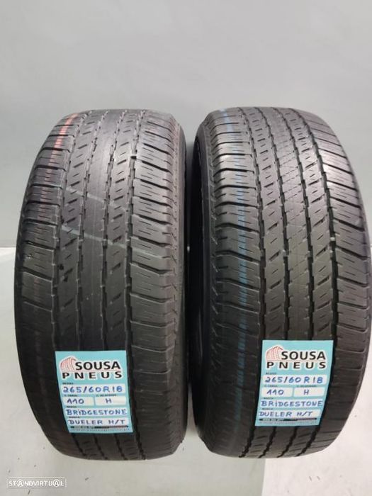 2 pneus semi novos 265-60r18 bridgestone - oferta dos portes