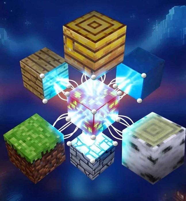 Klocki magnetyczne ala Minecraft 192szt i 6 ludzików Szybka wysyłka!!!