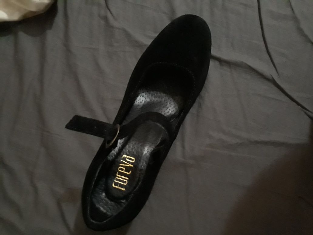 Sapatos Foreva camurça pretos