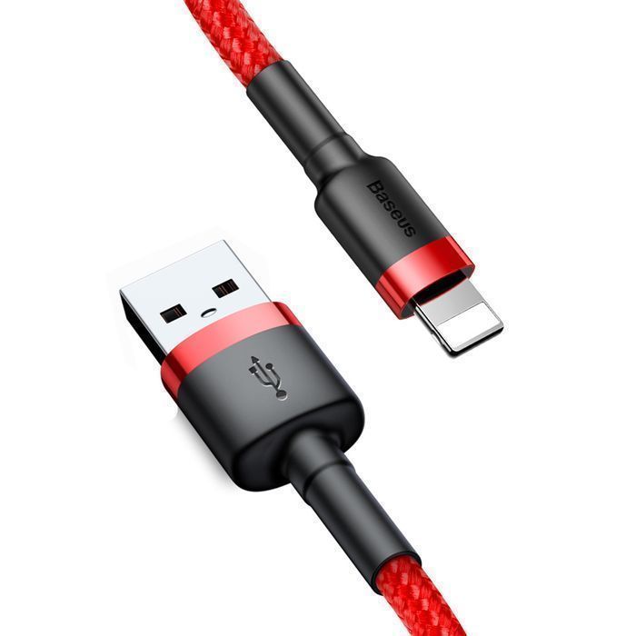 Kabel Baseus Cafule Nylonowy USB/Lightning QC3.0 1.5A 2M Czerwony