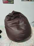 Puff castanho sala/quarto