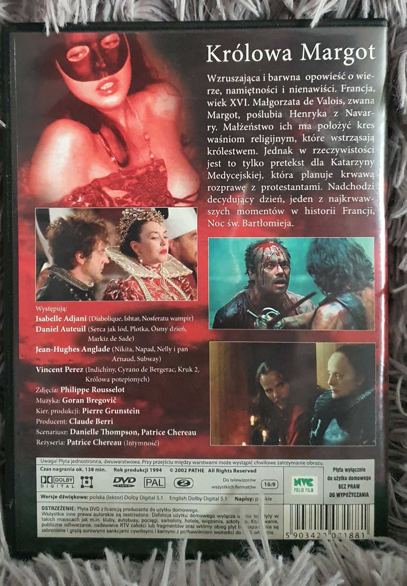 Dvd - Królowa Margot (1994) - Isabelle Adjani, muz. Goran Bregović