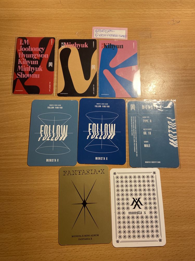 Monsta X Photocards Kpop