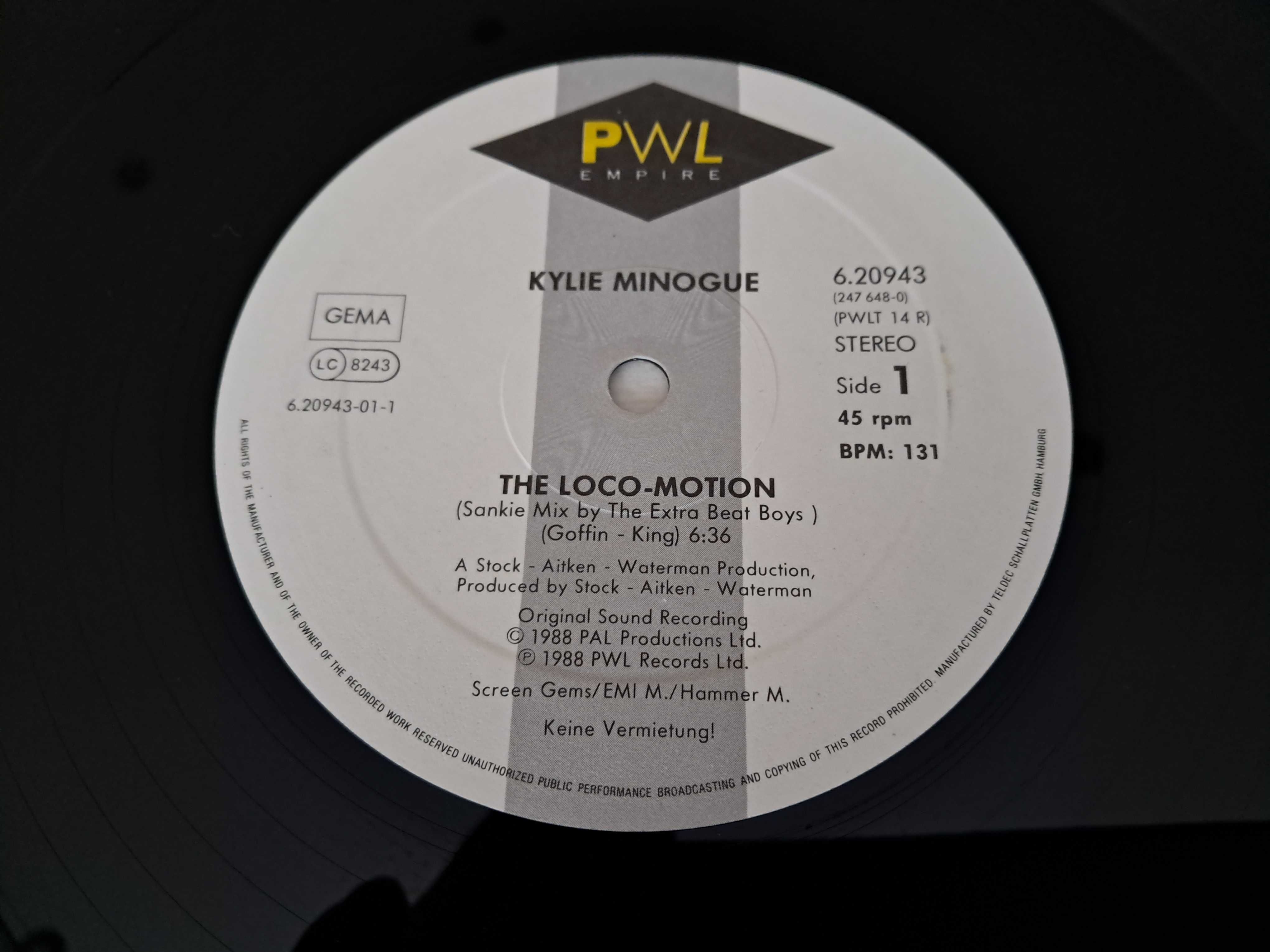 Kylie Minogue  The Loco-Motion  Remix  WINYL  (12'')  EX/EX