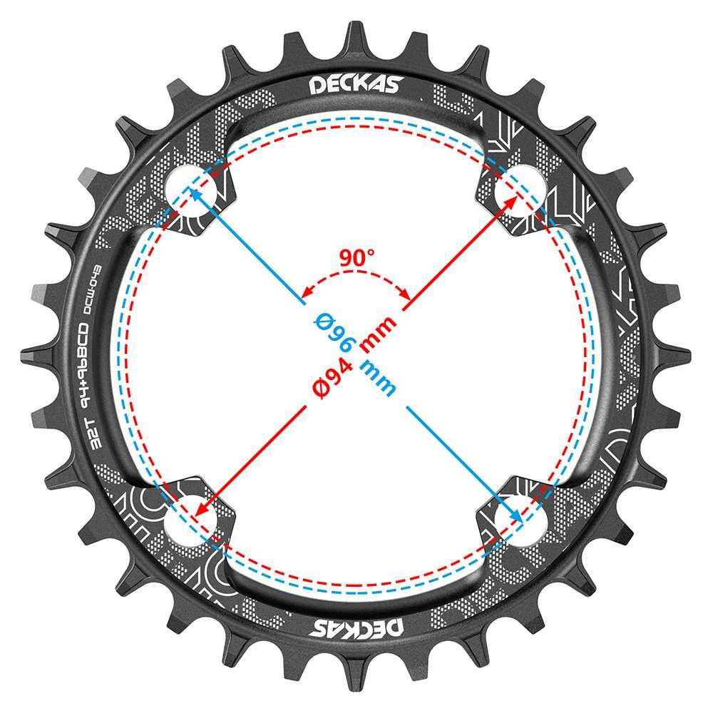 okrągła Zębatka DECKAS 94 + 96 BCD Shimano m4000 Sram NX GX LUBLIN