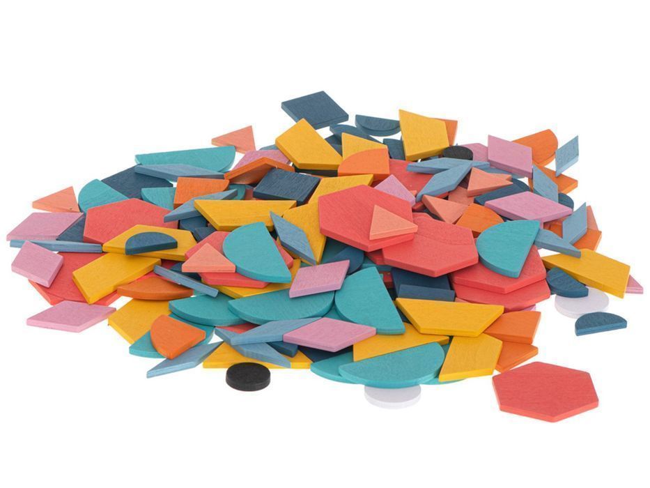 układanka klocki puzzle drewniane montessori 180 el.