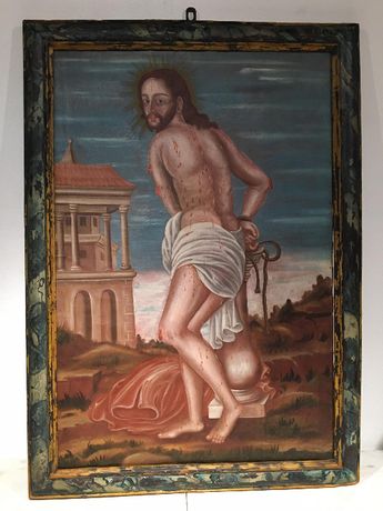Pintura a óleo de Jesus do Sec. XVI / XVII