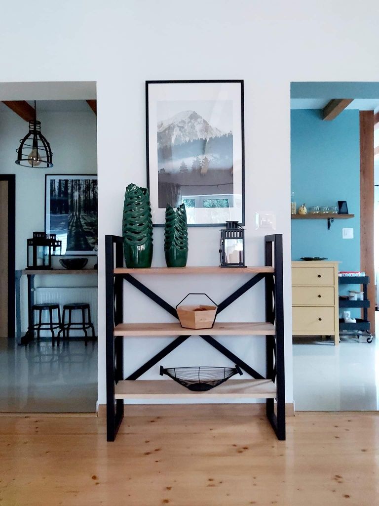 Mały regalik półka na książki loft industrial nowoczesny meble na zamo