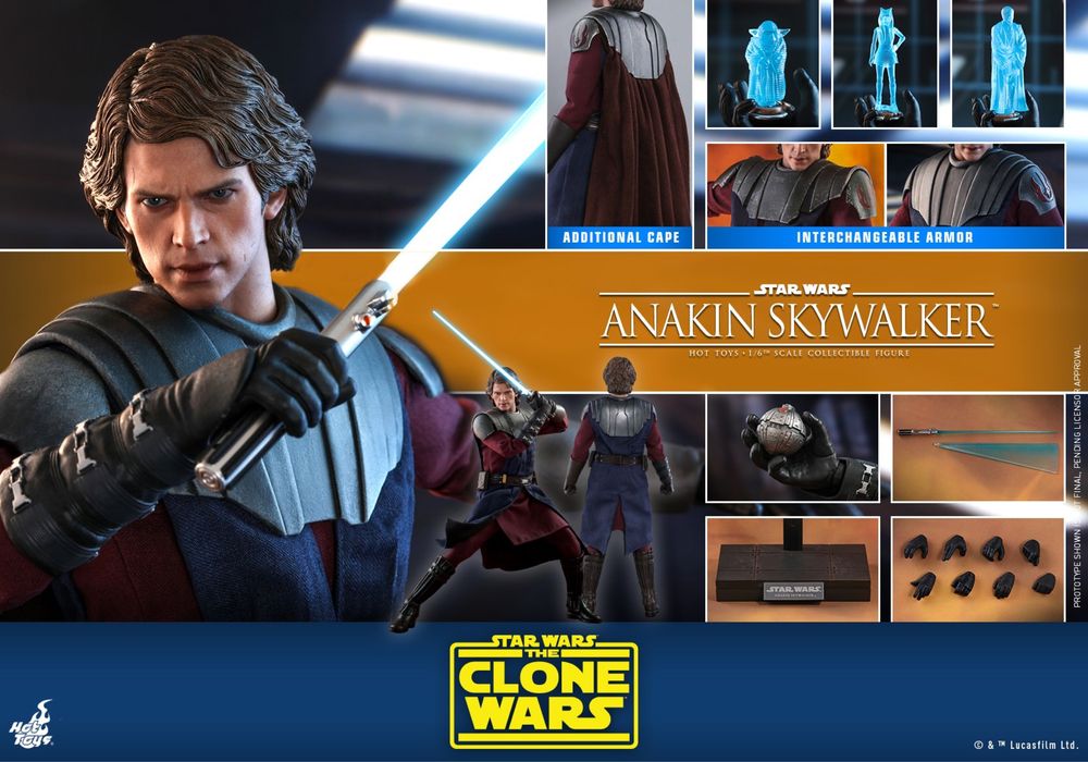 Фигурка 1/6 hot toys tms19 STAR WARS The CLONE WARS - ANAKIN SKYWALKER