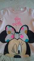 Bluzka Bluzeczka H&M Disney Miki cekiny obraz 2 w 1 wiosna dziewcznka