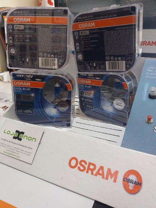 Lâmpadas H1 / H4 / H7 OSRAM Cool Blue Boost 5000k tipo xenon