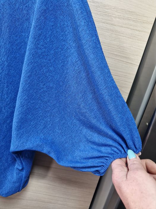 Chabrowa bluzka nietoperz rękawy 3/4 Xl-Xxl Made in Italy  Xl -Xxl