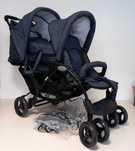 CHIC 4 BABY 274 52 wózek rodzeństwa Duo, granatowy, niebieski (B6)
