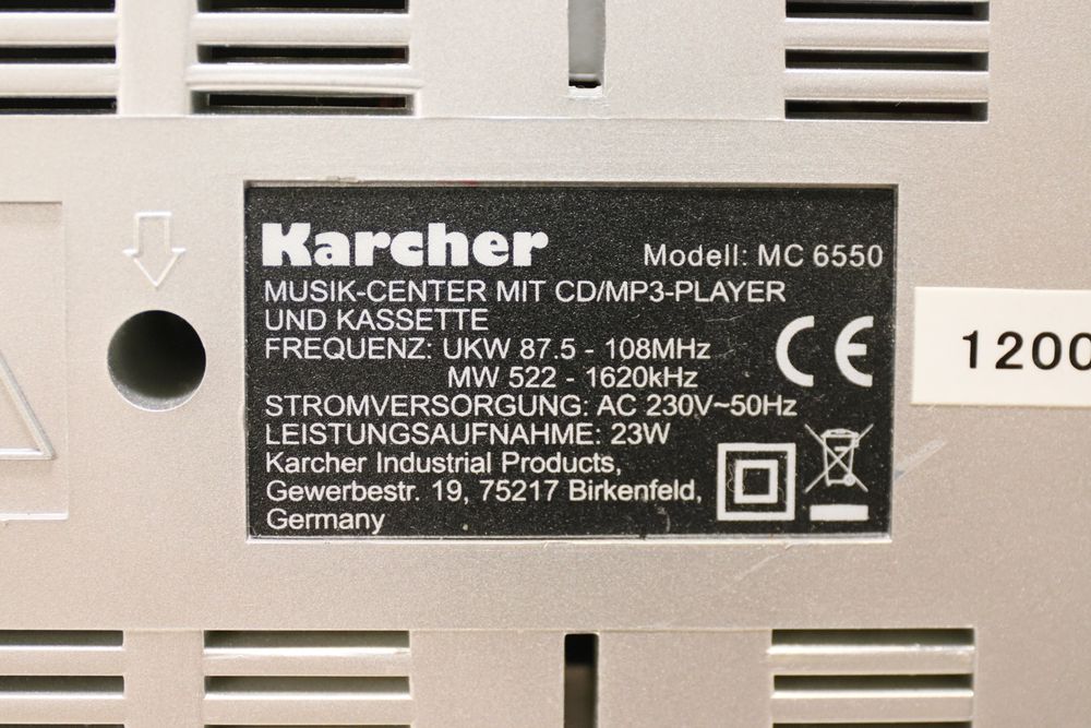 Karcher  MC 6550  cassette  , cd , fm