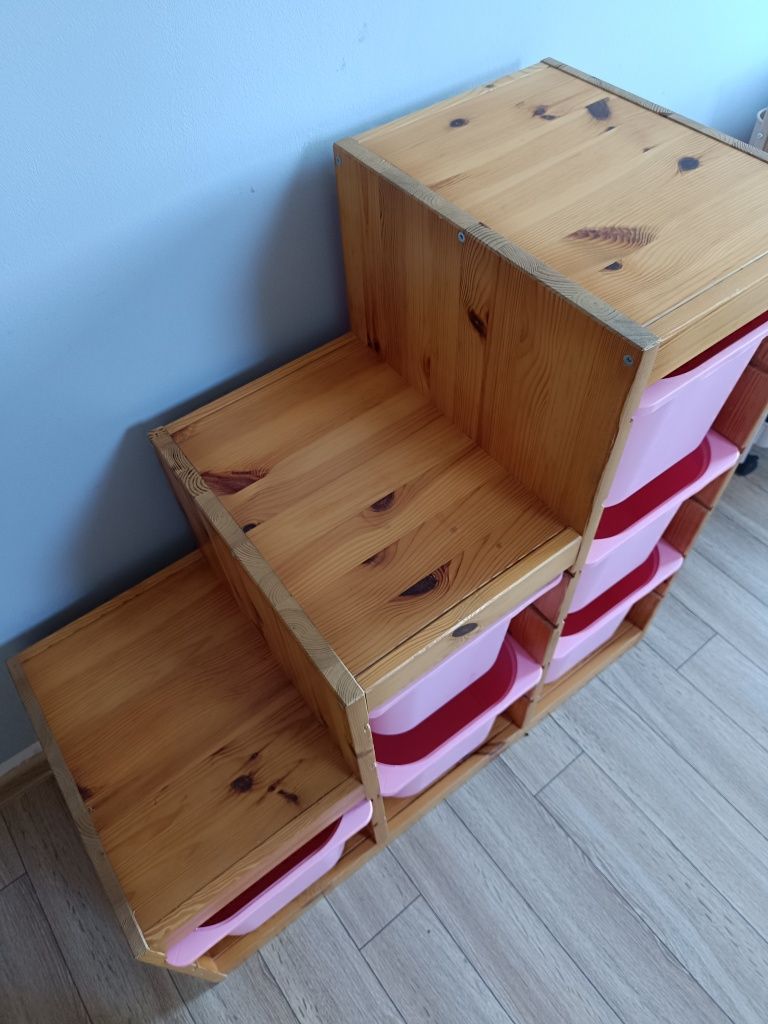 Ikea regał trofast,Mammut taboret,pojemniki