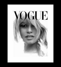 Brigitte Bardot, Plakat Vogue, Okładka Czarno-biała