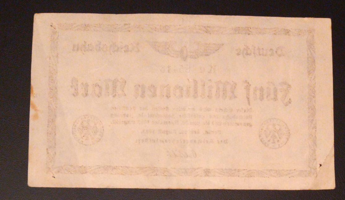 banknot 5 mln marek , 1923 , Niemcy